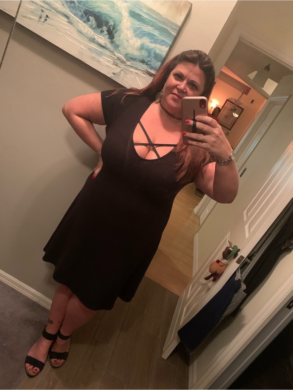 torrid Black Strappy V-Neck Midi Dress